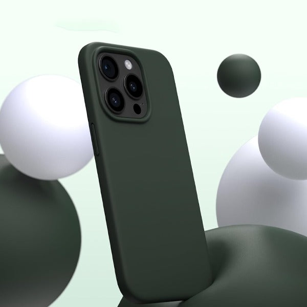 كڤر حماية سيليكون من أسلي جلوبال متوافق مع MagSafe لهاتف iPhone 15 Pro Max | أخضر كڤر حماية سيليكون من أسلي جلوبال متوافق مع MagSafe لهاتف iPhone 15 Pro Max | أخضر